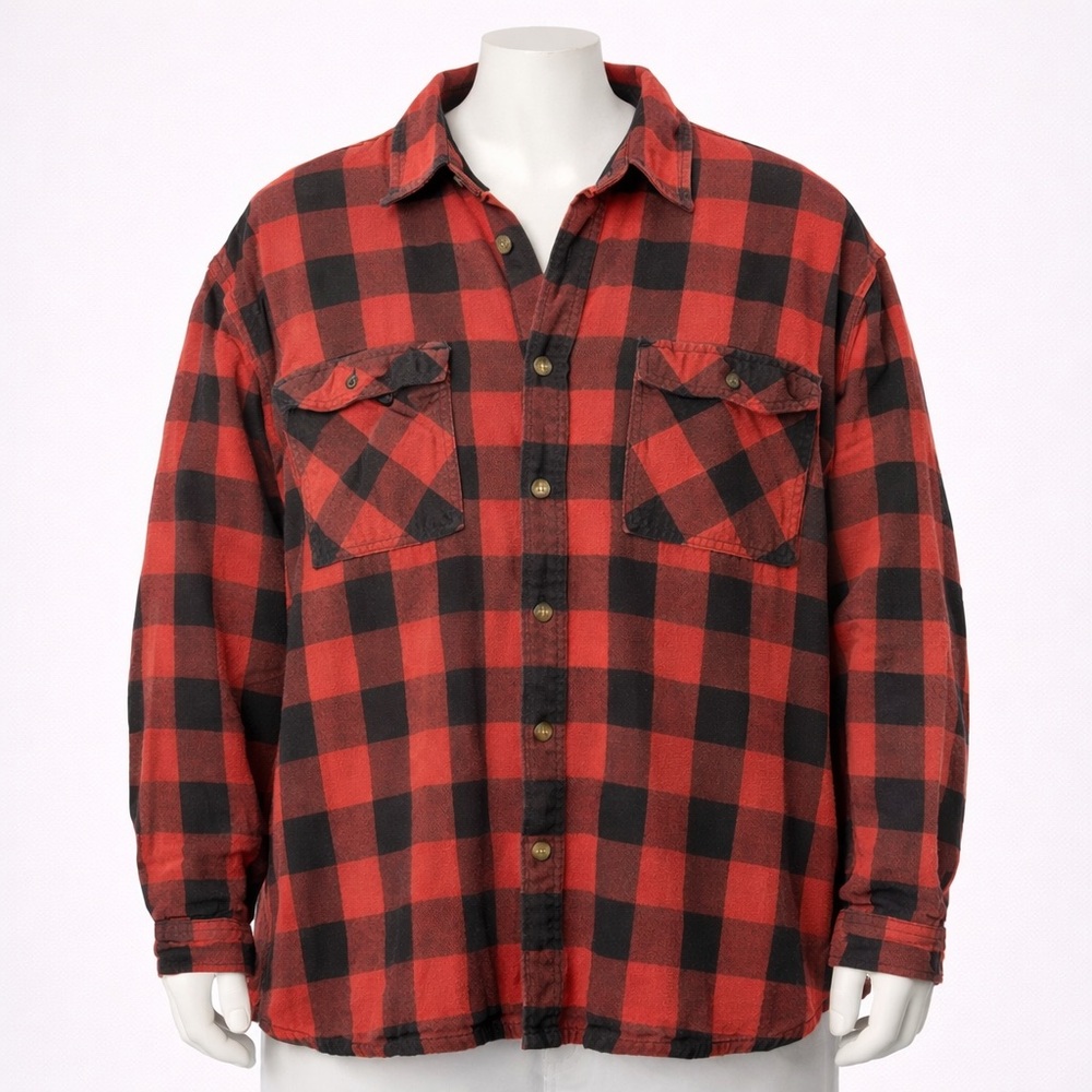 Men's Duluth Trading Flannel Jacket Shacket 2XL Lined Heavy Weight Buffalo Work